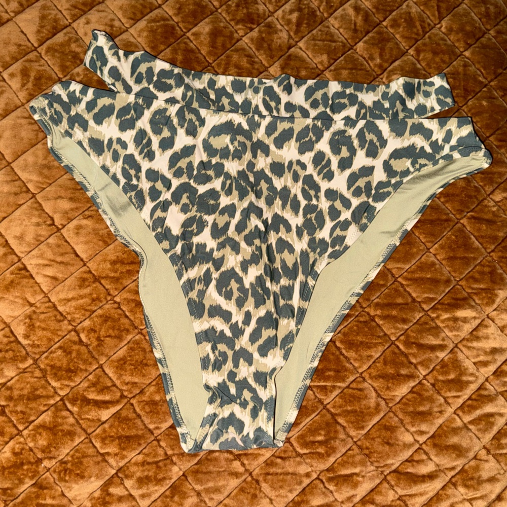 Aerie Leopard Print Bikini Bottoms